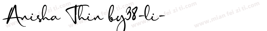 Anisha Thin by38-li字体转换